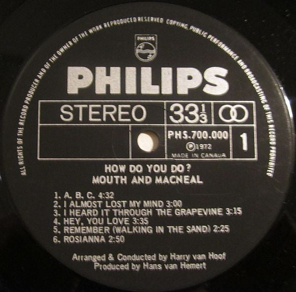 Mouth & MacNeal : How Do You Do? (LP, Album)