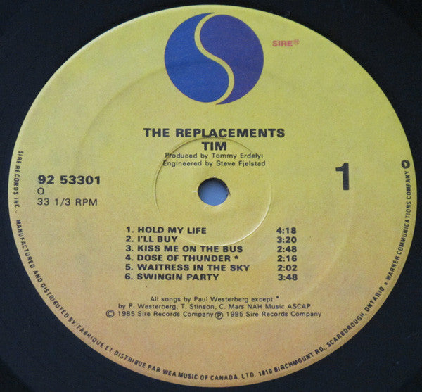 The Replacements : Tim (LP, Album)