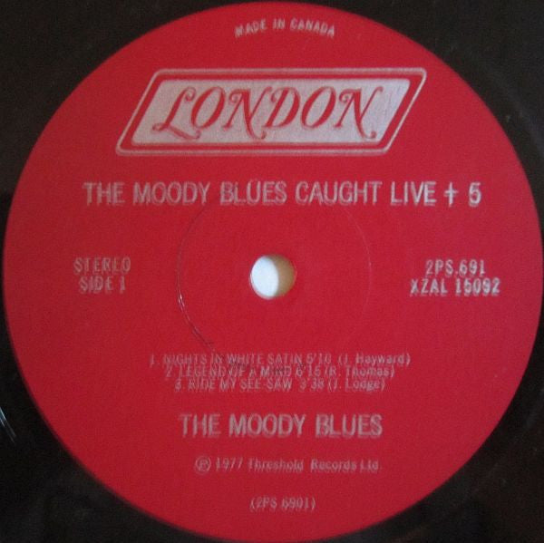 The Moody Blues : Caught Live +5 (2xLP, Album)