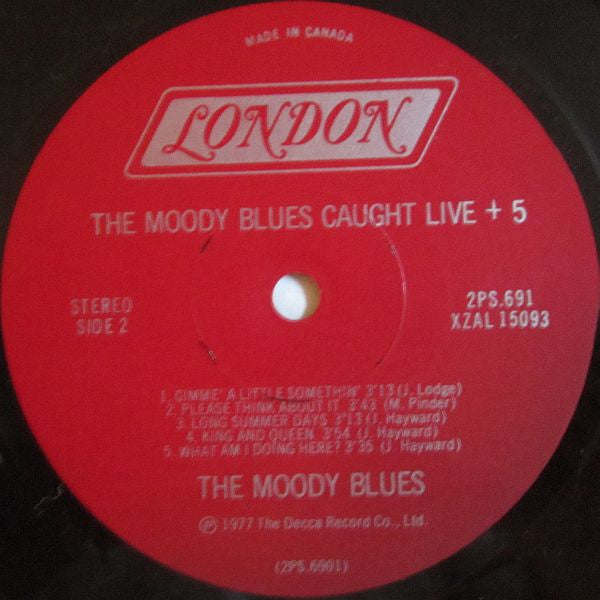 The Moody Blues : Caught Live +5 (2xLP, Album)