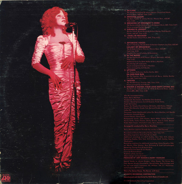 Bette Midler : Bette Midler (LP, Album)