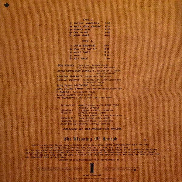 Bob Marley & The Wailers : Rastaman Vibration (LP, Album, RE)