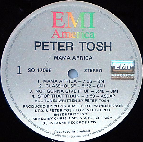 Peter Tosh : Mama Africa (LP, Album)