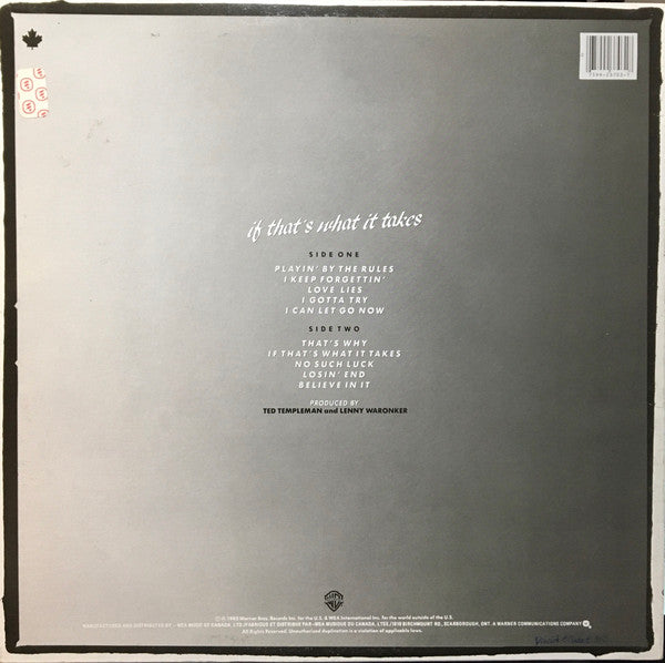 Michael McDonald : If That's What It Takes (LP, Album)