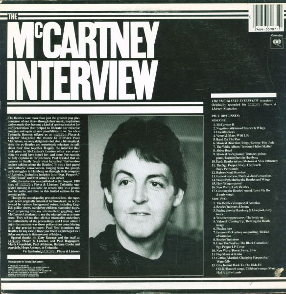 Paul McCartney : The McCartney Interview (LP, Ltd)
