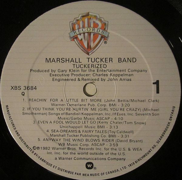 The Marshall Tucker Band : Tuckerized (LP, Album)