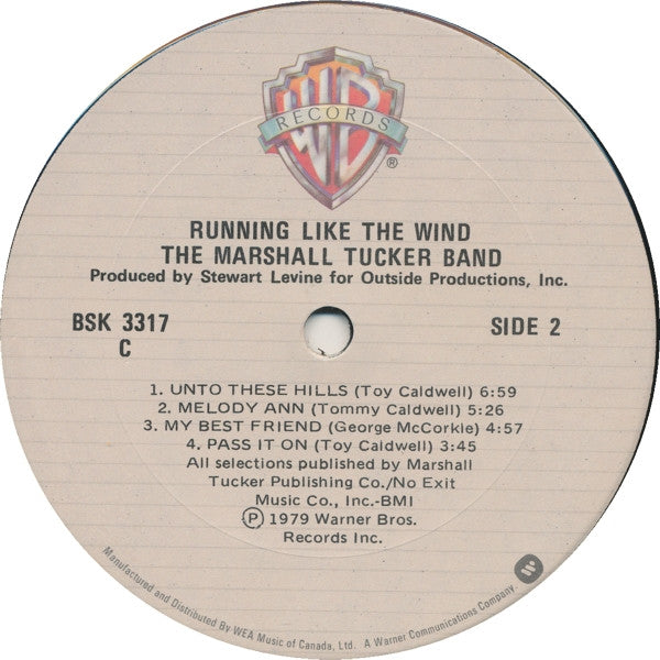 The Marshall Tucker Band : Running Like The Wind (LP, Album, Gat)