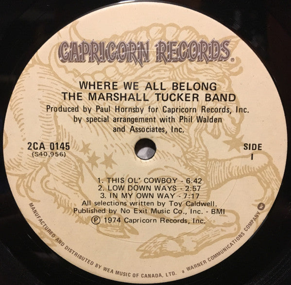 The Marshall Tucker Band : Where We All Belong (2xLP, Album)