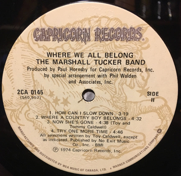 The Marshall Tucker Band : Where We All Belong (2xLP, Album)