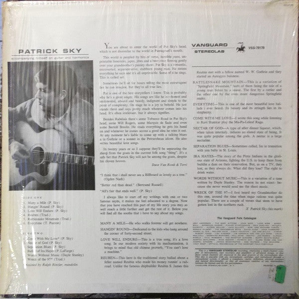 Patrick Sky : Patrick Sky (LP, Album, Gol)