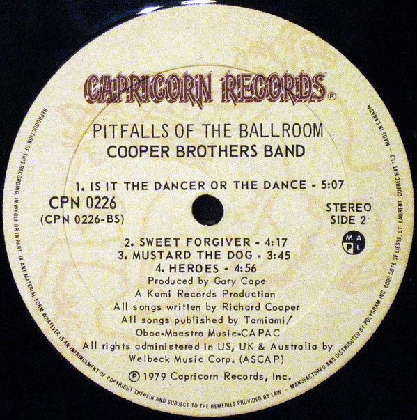 Cooper Brothers : Pitfalls Of The Ballroom (LP, Album)