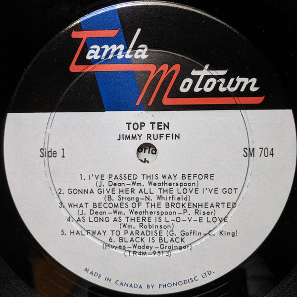 Jimmy Ruffin : Sings Top Ten (LP, Album, Mono)