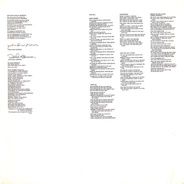 John Lennon : Mind Games (LP, Album)