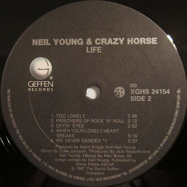 Neil Young & Crazy Horse : Life (LP, Album)