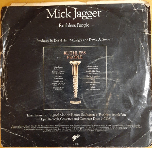 Mick Jagger : Ruthless People (7", Single)