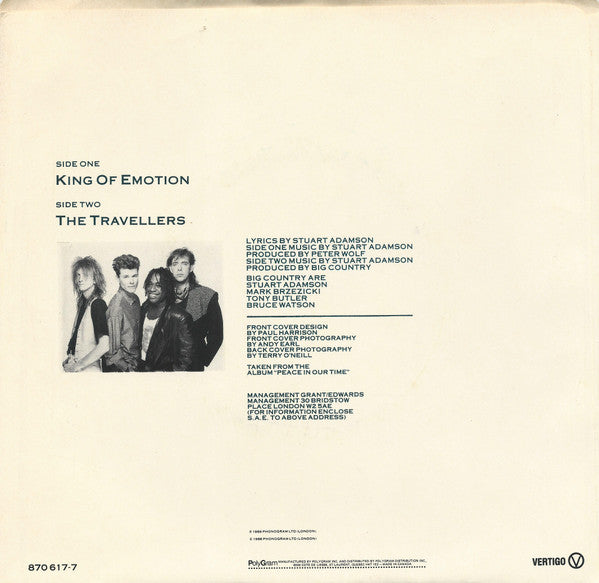 Big Country : King Of Emotion (7")