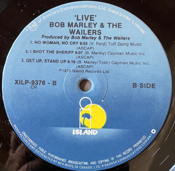 Bob Marley & The Wailers : Live! (LP, Album, RE)