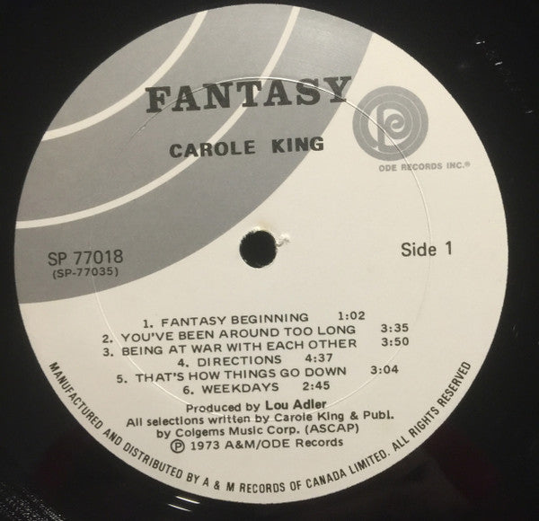 Carole King : Fantasy (LP, Album)
