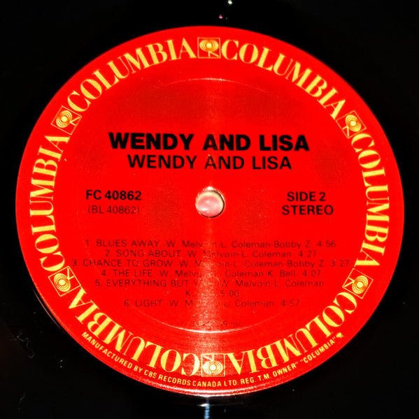Wendy & Lisa : Wendy And Lisa (LP, Album)