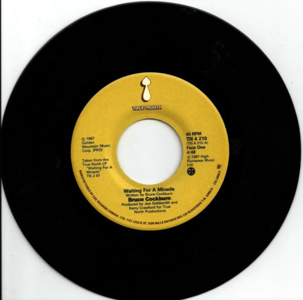 Bruce Cockburn : Waiting For A Miracle (7", Single)