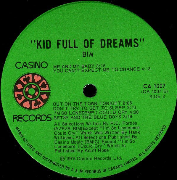 Bim (8) : Kid Full Of Dreams (LP, Album)