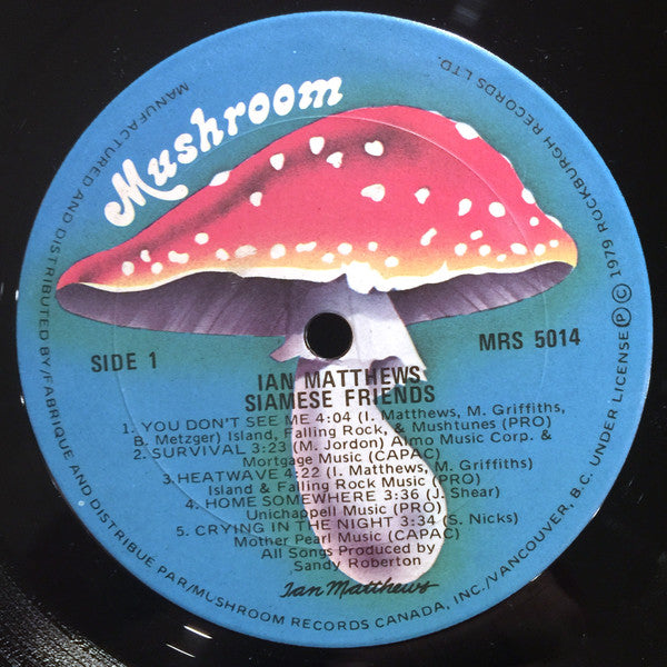 Ian Matthews* : Siamese Friends (LP, Album)
