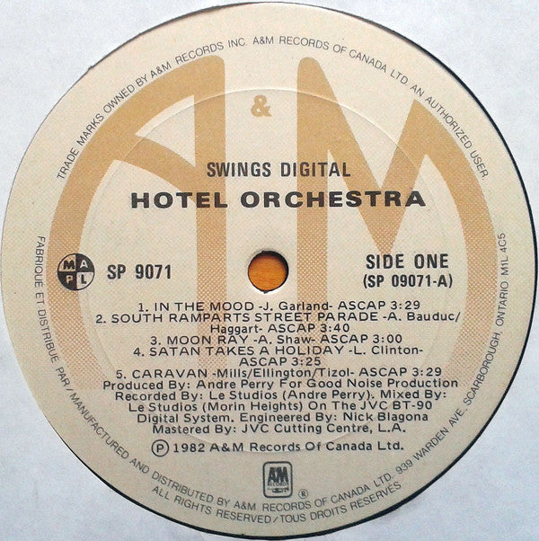 The Hotel Orchestra : Swings Digital (LP, Album)
