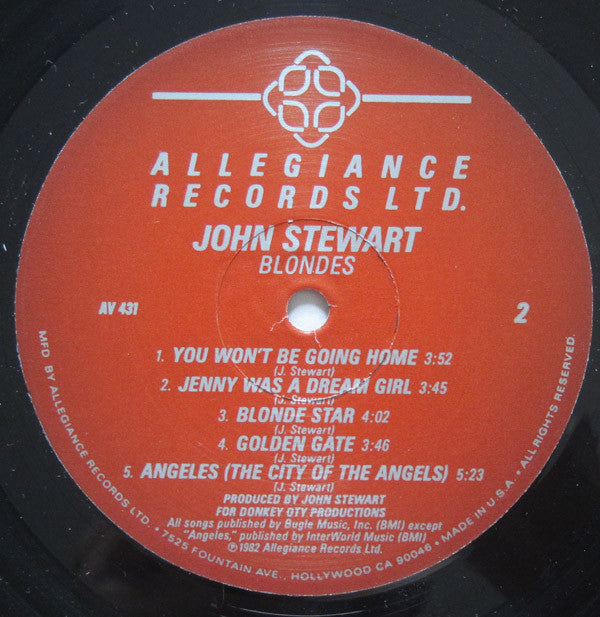 John Stewart (2) : Blondes (LP, Album)