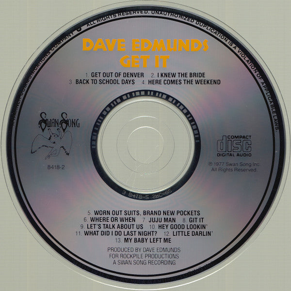 Dave Edmunds : Get It (CD, Album, RE)