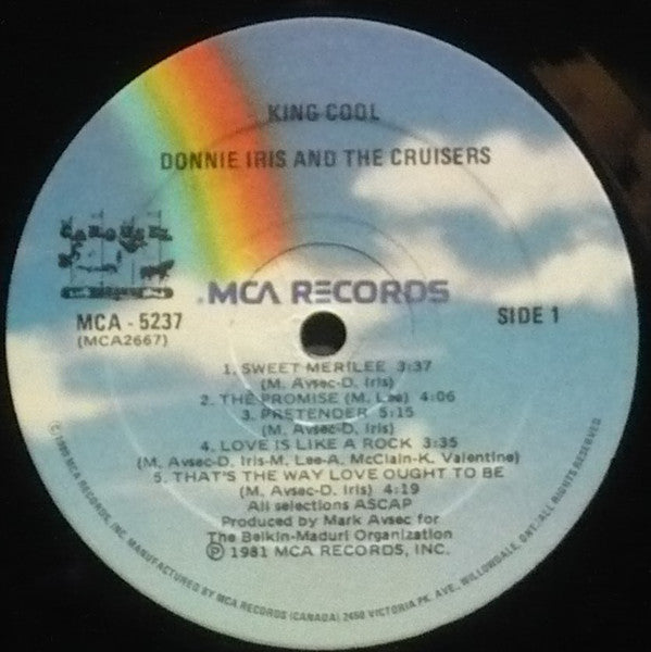 Donnie Iris And The Cruisers : King Cool (LP, Album)