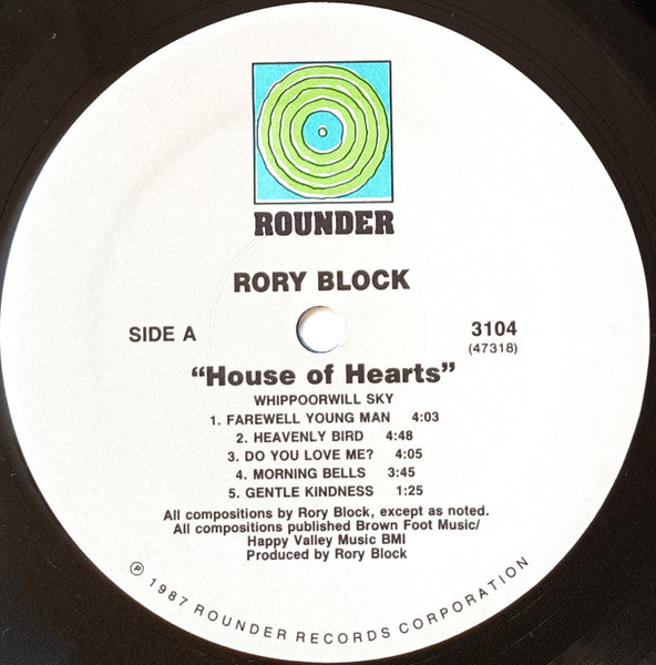 Rory Block : House Of Hearts (LP, Album)