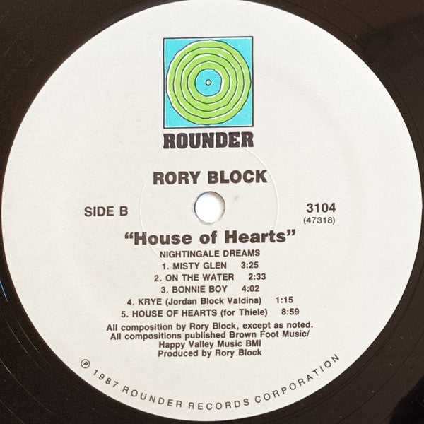 Rory Block : House Of Hearts (LP, Album)