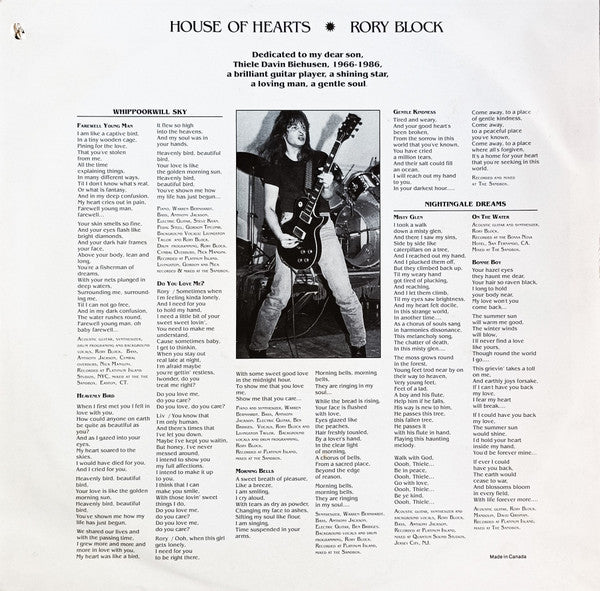 Rory Block : House Of Hearts (LP, Album)