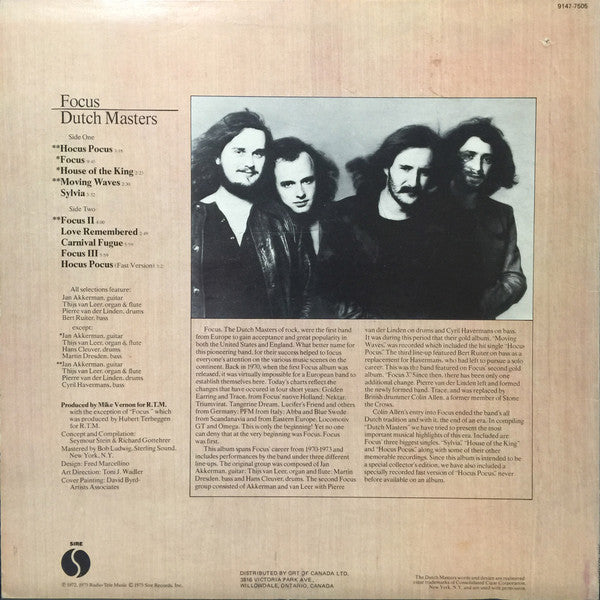 Focus (2) : Dutch Masters (LP, Comp)