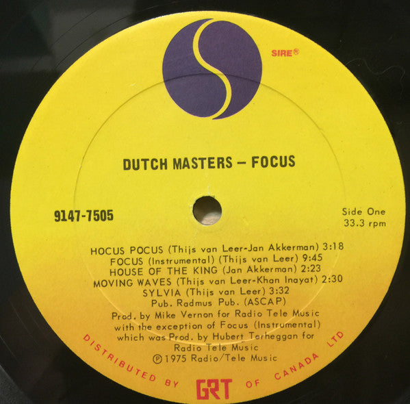 Focus (2) : Dutch Masters (LP, Comp)