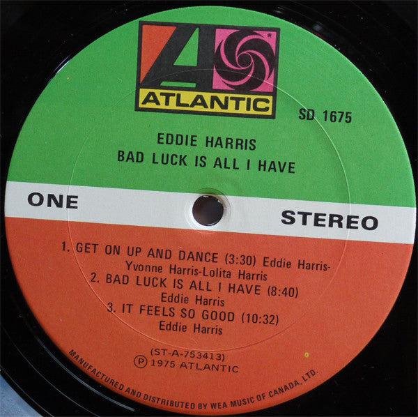 Eddie Harris : Bad Luck Is All I Have (LP, Album)