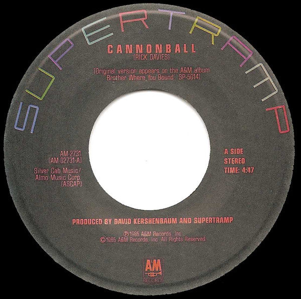 Supertramp : Cannonball (7")