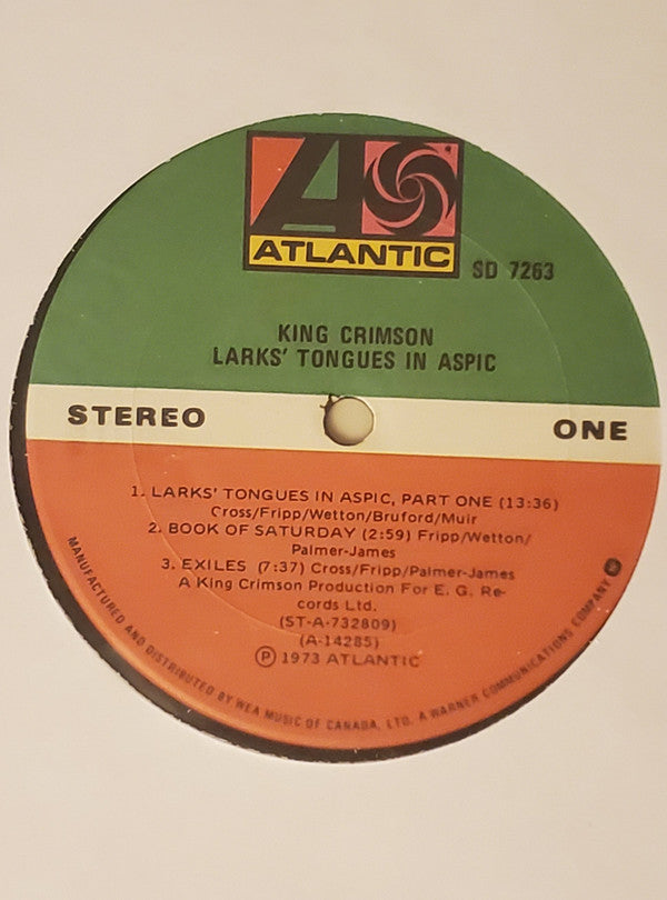 King Crimson : Larks' Tongues In Aspic (LP, Album)