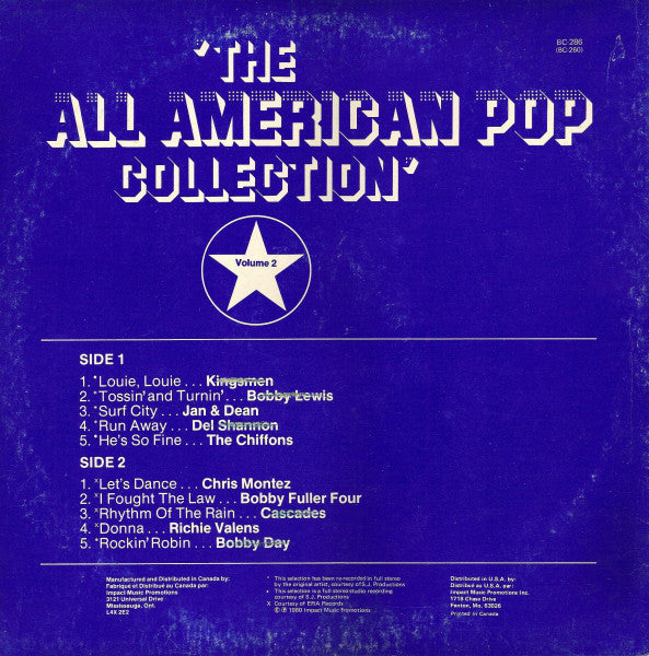 Various : The All American Pop Collection Volume 2 (LP, Comp)