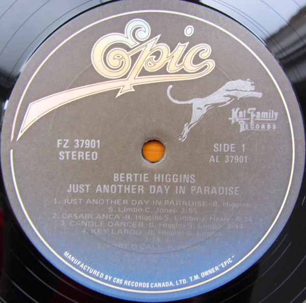 Bertie Higgins : Just Another Day In Paradise (LP, Album)