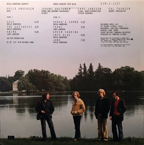 Arild Andersen Quartet : Green Shading Into Blue (LP, Album)