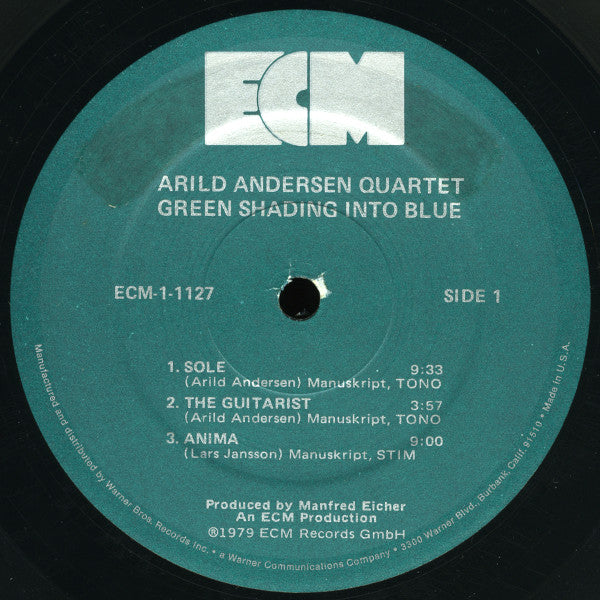 Arild Andersen Quartet : Green Shading Into Blue (LP, Album)