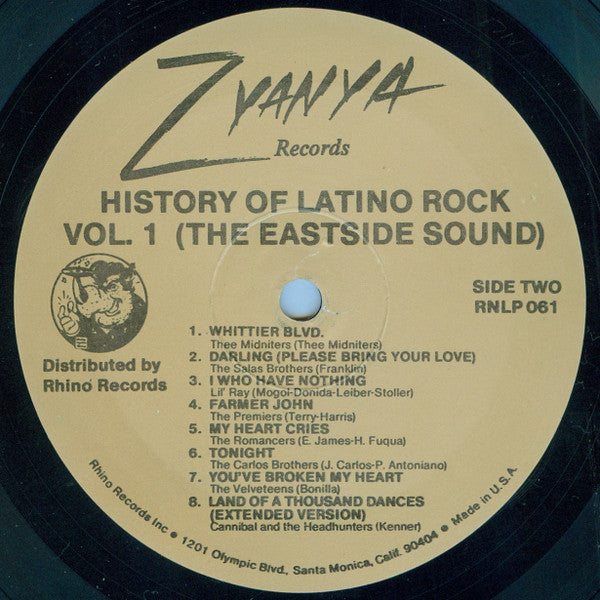 Various : The History Of Latino Rock Vol.1 1956-1965 (LP, Comp)