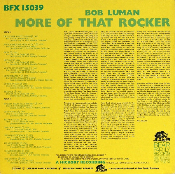 Bob Luman : More Of That Rocker (LP, Comp)