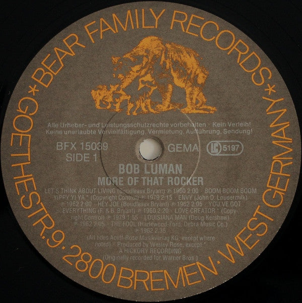 Bob Luman : More Of That Rocker (LP, Comp)