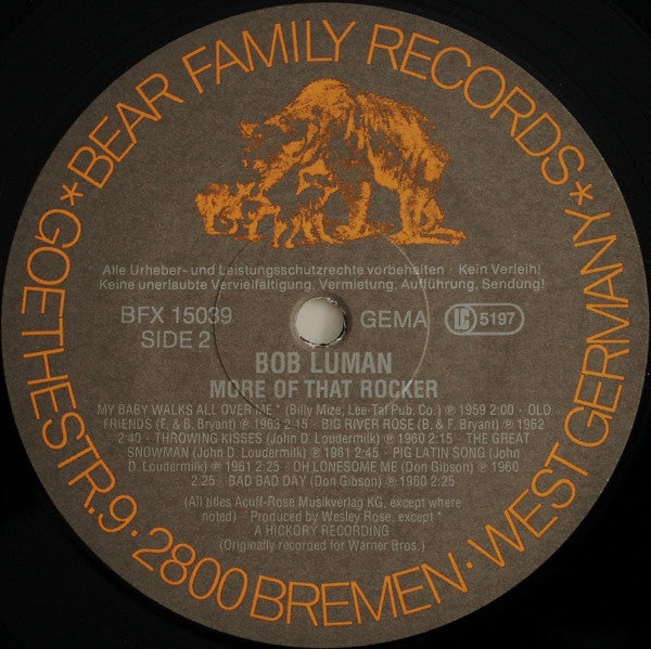 Bob Luman : More Of That Rocker (LP, Comp)