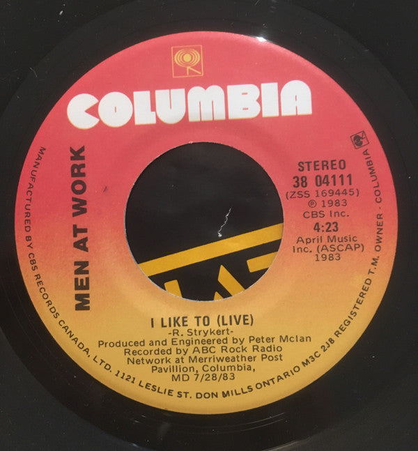 Men At Work : Dr. Heckyll & Mr. Jive (7")