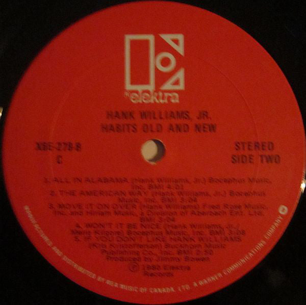 Hank Williams Jr. : Habits Old And New (LP, Album)