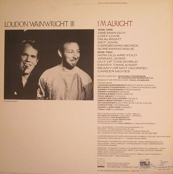 Loudon Wainwright III : I'm Alright (LP, Album)