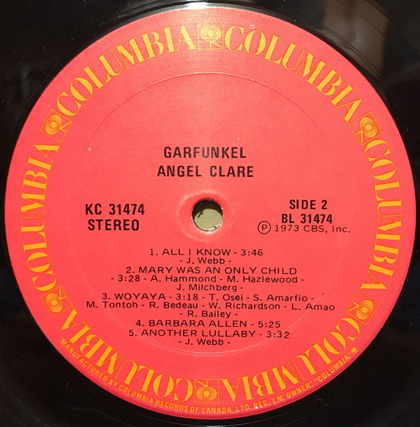 Art Garfunkel : Angel Clare (LP, Album)